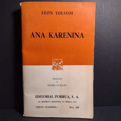 "Sepan Cuantos" #205: Ana Karenina por Leon Tolstoi - 1972 Paperback