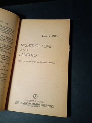 Nights of Love & Laughter by Henry Miller SC 1955