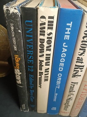 Hardcover Science Fiction Book Bundle, 10 Books: Simak, Carr, Brunner