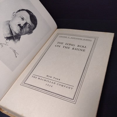 The Long Roll On The Rhine by Alexander Powell -1934 Hardcover Ex Libris Copy