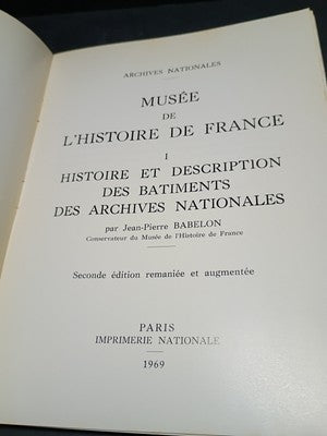 Les Archives Nationales: Histoire et Description des Batiments, Babelon