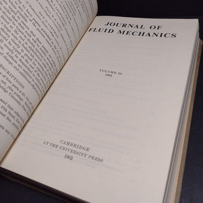 Journal of Fluid Mechanics: Volume 16 1963 by T. Benjamin -Hardcover Engineering