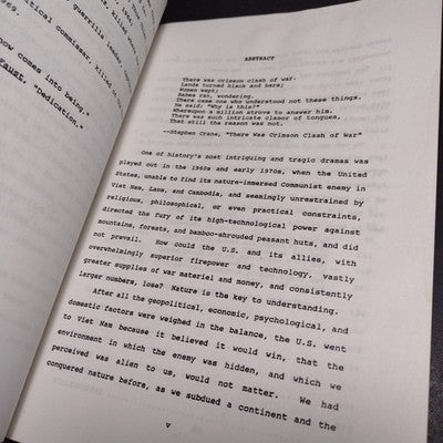 A HISTORY OF THE HO CHI MINH TRAIL AND THE ROLE OF NATURE IN THE WAR IN VIETNAM