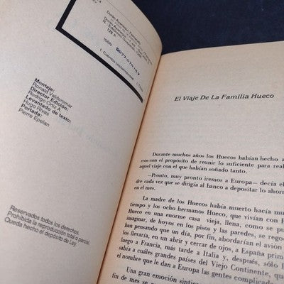 El Viaje De La Familia Hueco Por Fernando Duran Ayanegui - 1988 Paperback