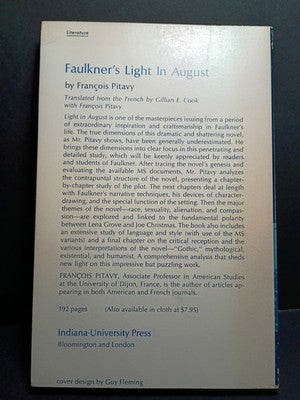 Faulkner's Light in August Rev by François Pitavy - 1973 Paperback