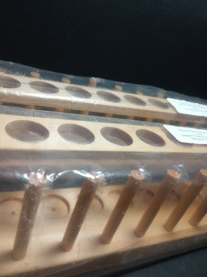 lot of 2 Test Tube Rack Wooden -resistant Lab Supplies for Laboratory 10 place