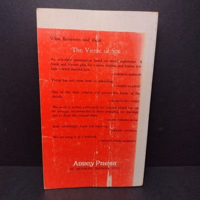 The Virtue of Sex by Jose' De Vinck - 1970 Paperback