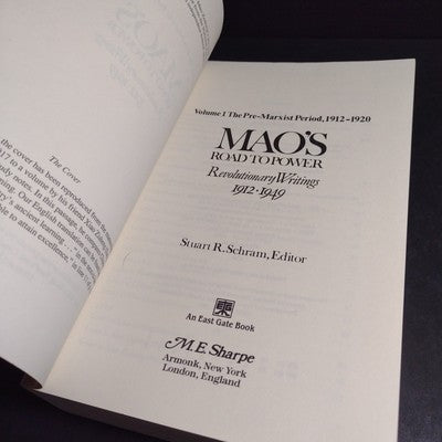 Mao's Road To Power: Revolutionary Writings 1912-1949 by Stuart Schram -1992 PB