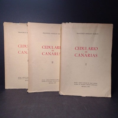 Cedulario De Canarias 1, 2, 3 Francisco Morales Padron, 1970 3 Paperbacks Total