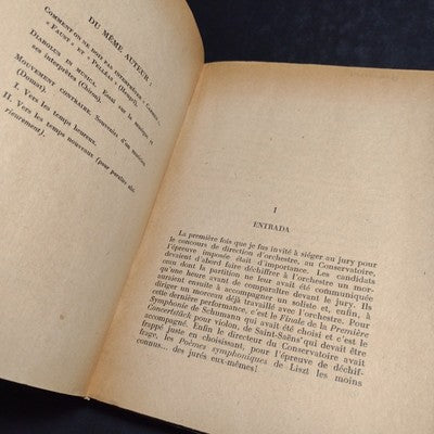 Le Chef d'orchestre et Son Equipe par D.E. Inghelbrecht - 1949 French Paperback