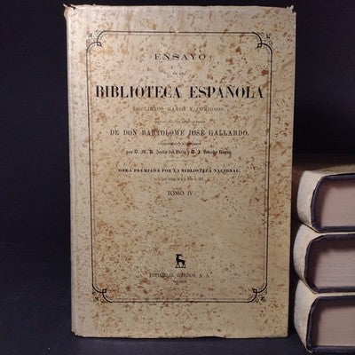 Ensayo De Una Biblioteca Espanola De Libros Raros Y Curiosos Tomo 1 - 4 +