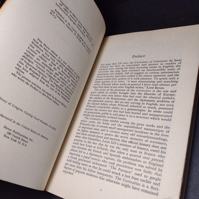 Curiosities of Literature by Isaac D'Israeli -1964 Paperback -Literary Criticism
