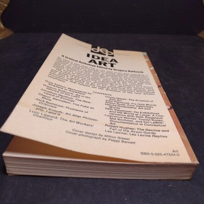 Idea Art By Gregory Battcock - 1973 1st Edition Paperback - Philosophical & Art