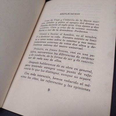 Editorial Patria: Lope y Calderon por Alvaro Arauz 1961 Spanish Paperback 3rd Ed
