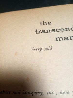 THE TRANSCENDENT MAN By Jerry Sohl HCwDJ 1st Edition Exlibris