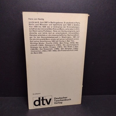 Hans Von Hentig: Die Besiegten -Signed Copy, German Paperback, 1966