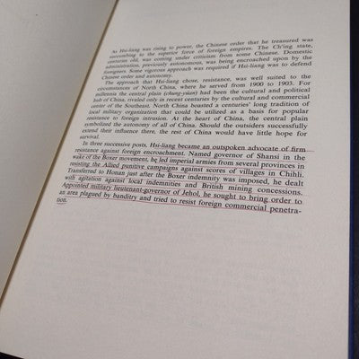 Hsi-Liang and the Chinese National Revolution by Roger V. Des Forges -1973 HC