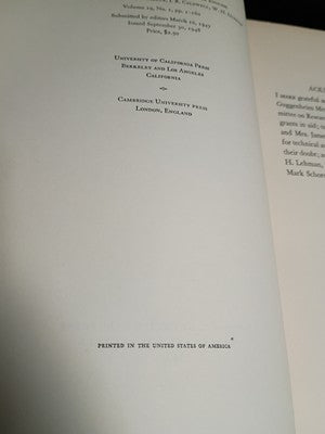 The Primary Language of Poetry in the 1640's by Josephine Miles -1948 Paperback