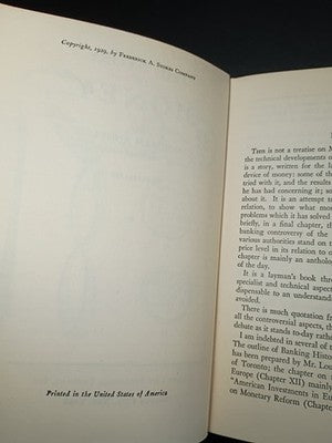 The Story of Money by Norman Angell US 1st Edition 1929 Hardcover