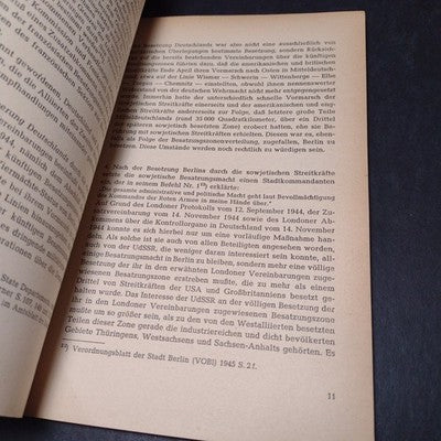 Der Vier Mächte-Status Berlins von Dr. Joachim Rottmann - German Paperback 1959