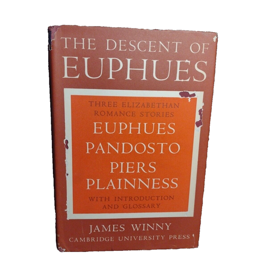 The Descent of Euphues: Three Elizabethan Romance Stories by James Winny 1957