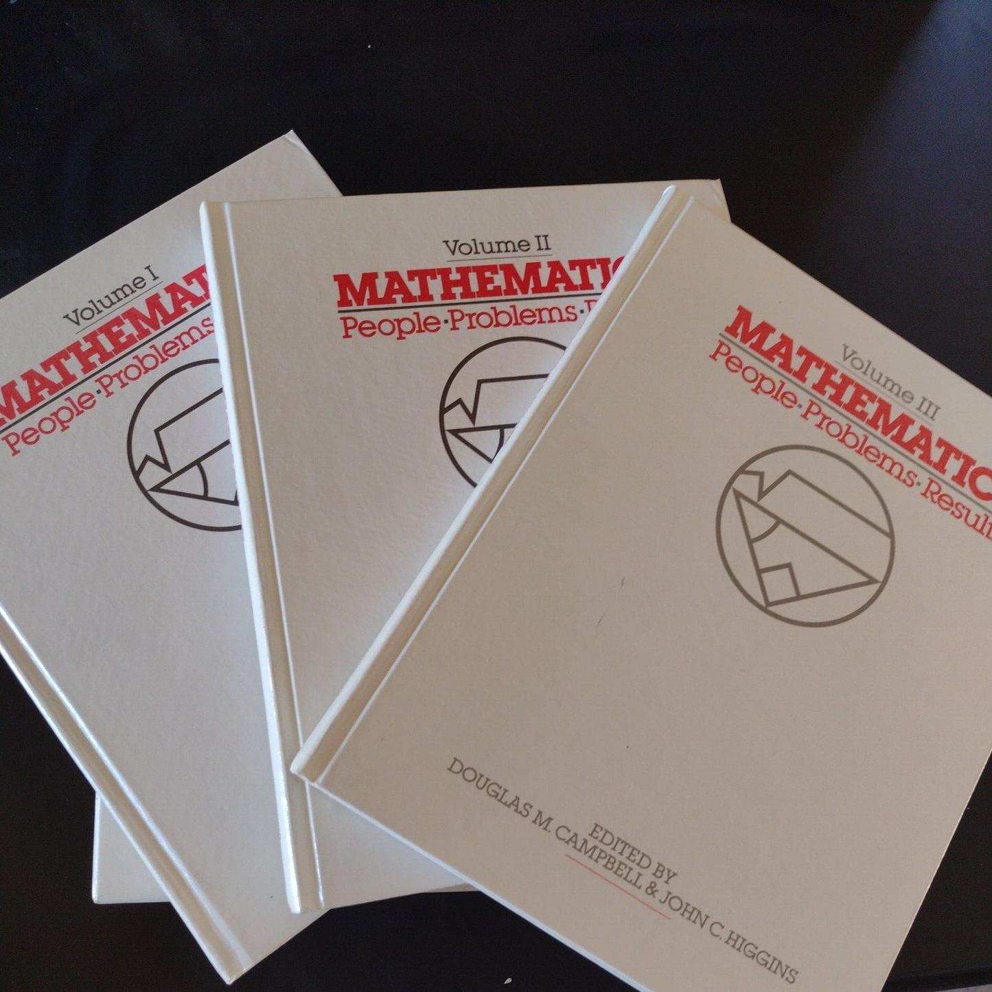 Mathematics: People, Problems, Results 3 Vol Set with Case exlibris G.H. Hahne .