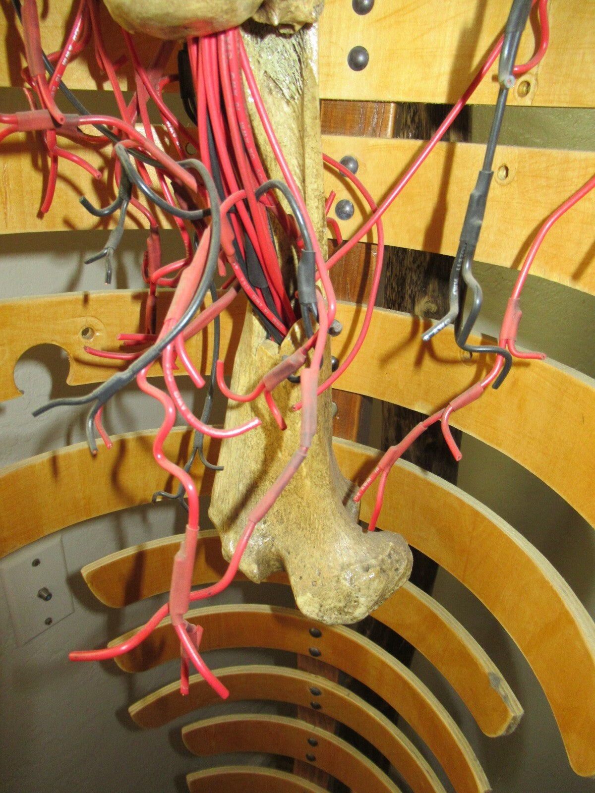 Sculpture The Darkened Catharsis Sculpture by C.R. Erskine hybrid wood bone 2018
