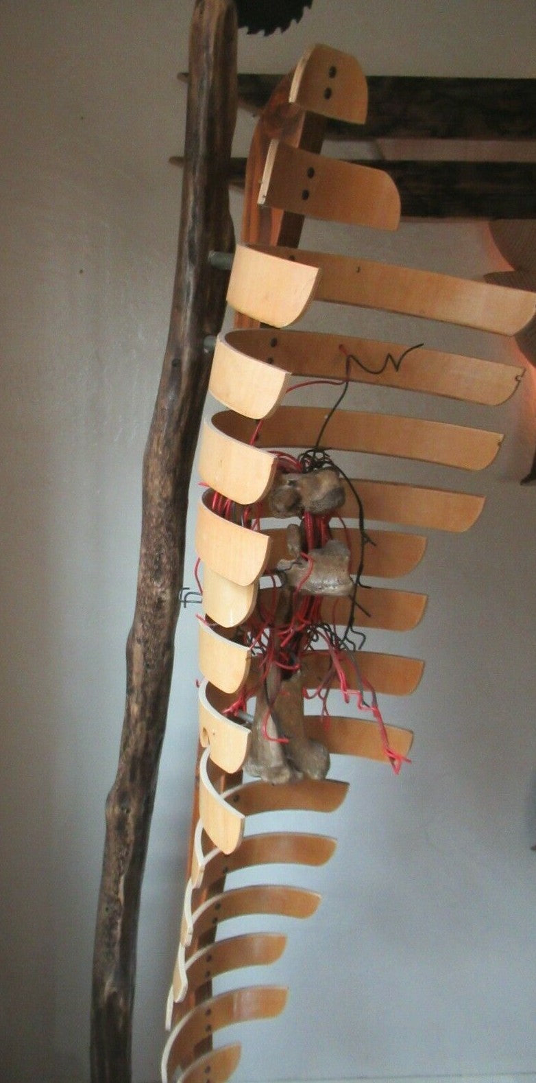 Sculpture The Darkened Catharsis Sculpture by C.R. Erskine hybrid wood bone 2018