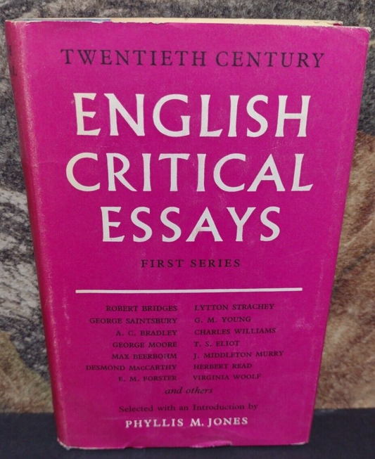 Twentieth Century English Critical Essays: First Series Phyllis Jones 1964 HCwDJ