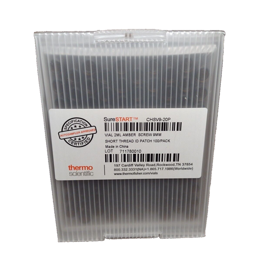 ThermoScientific SureStart Vial 2ml Amber Screw 9mm - 100 PER PACK - CHSV9-20P