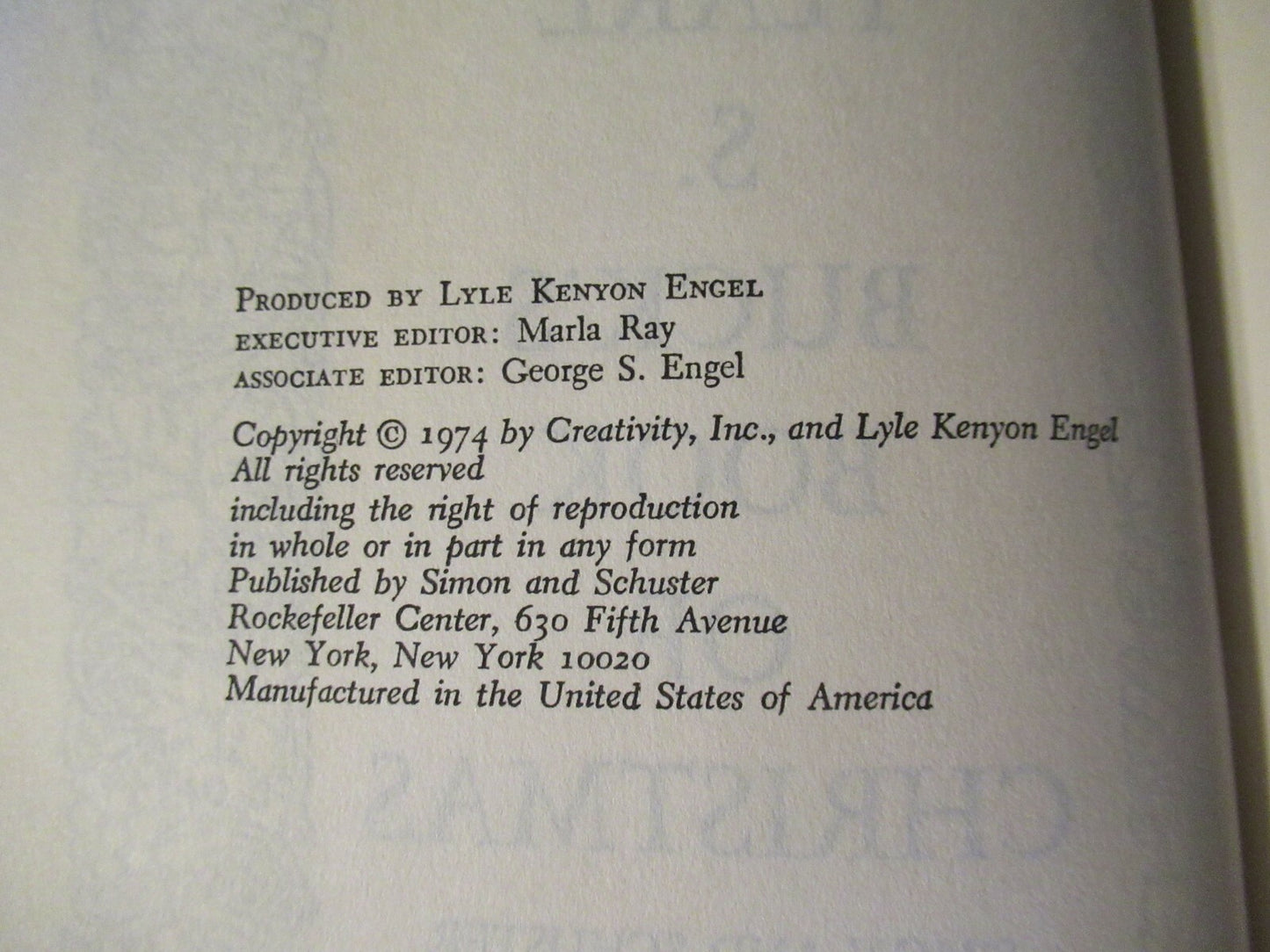 Pearl S. Buck's BOOK OF CHRISTMAS (1974) HC