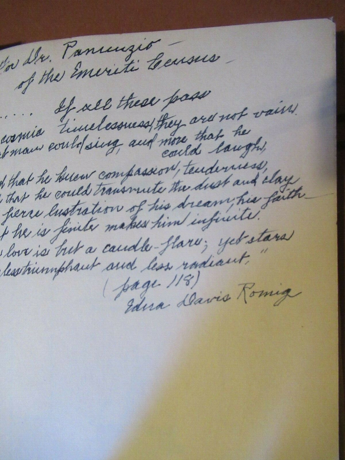 The Heart Affirming, Edna Davis Romig (1939) Signed 1st Edition.