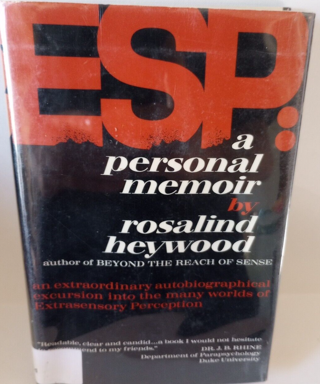 Rosalind Heywood ESP : A PERSONAL MEMOIR  Book Club Edition HCwDJ