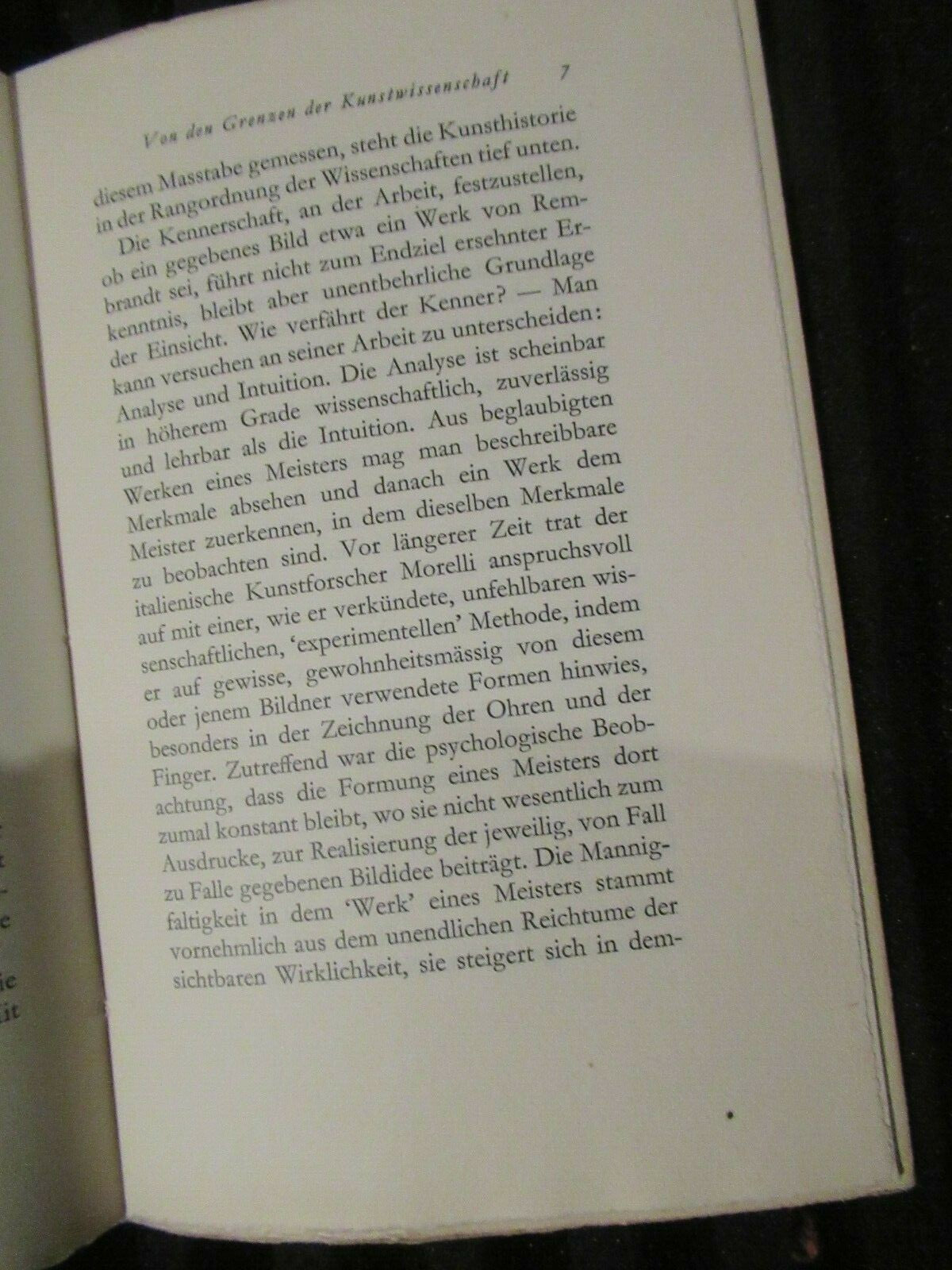 VON DEN GRENZEN DER KUNSTWISSENSCHAFT, Max J. Friedlander -1969 Limited Edition.