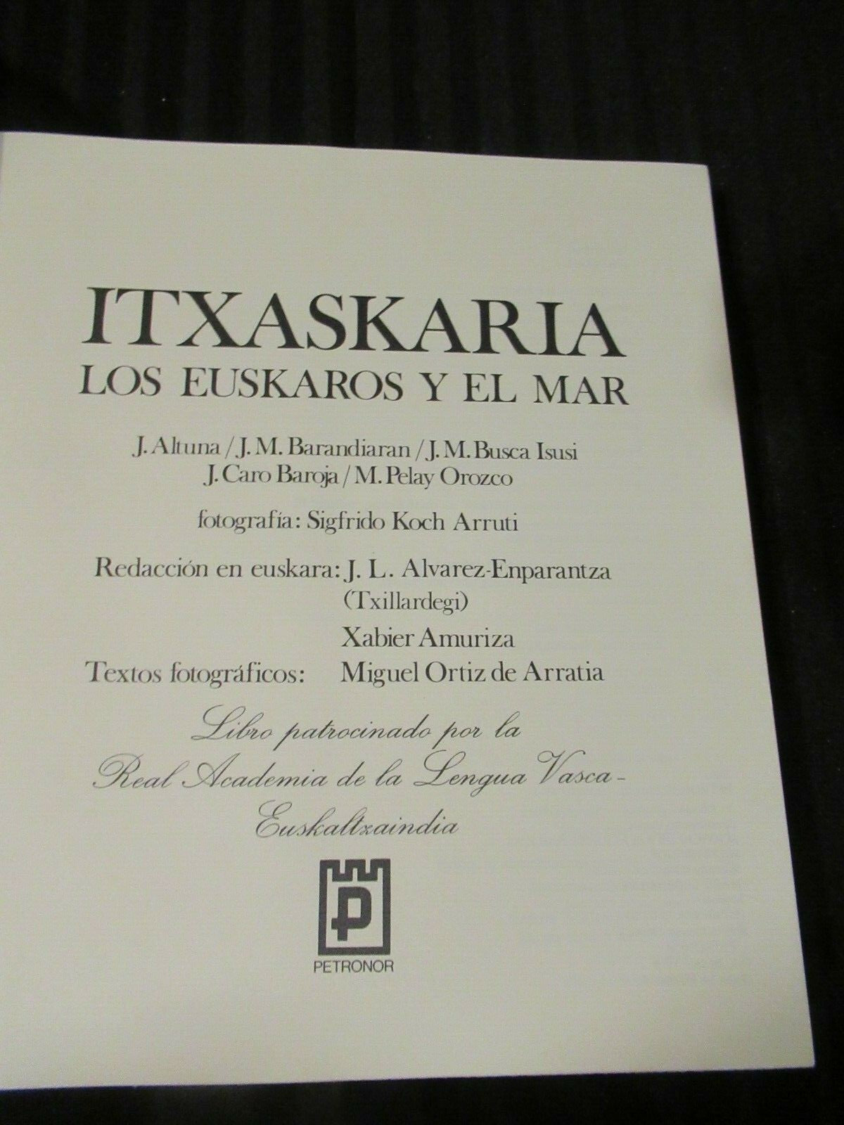 ITXASKARIA, J. Altuna (1990) 2nd Edition..