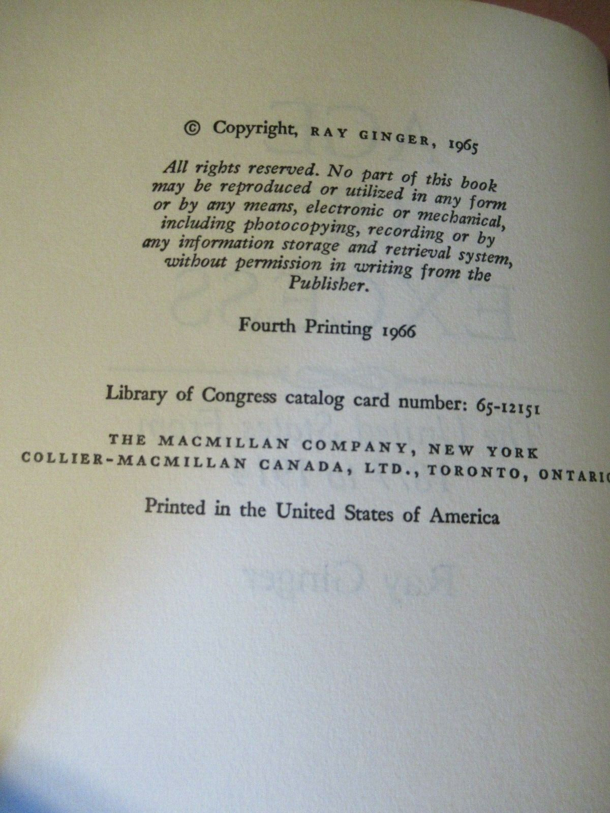Age of Excess: the United States From 1877 to 1914, Ray Ginger (1966)
