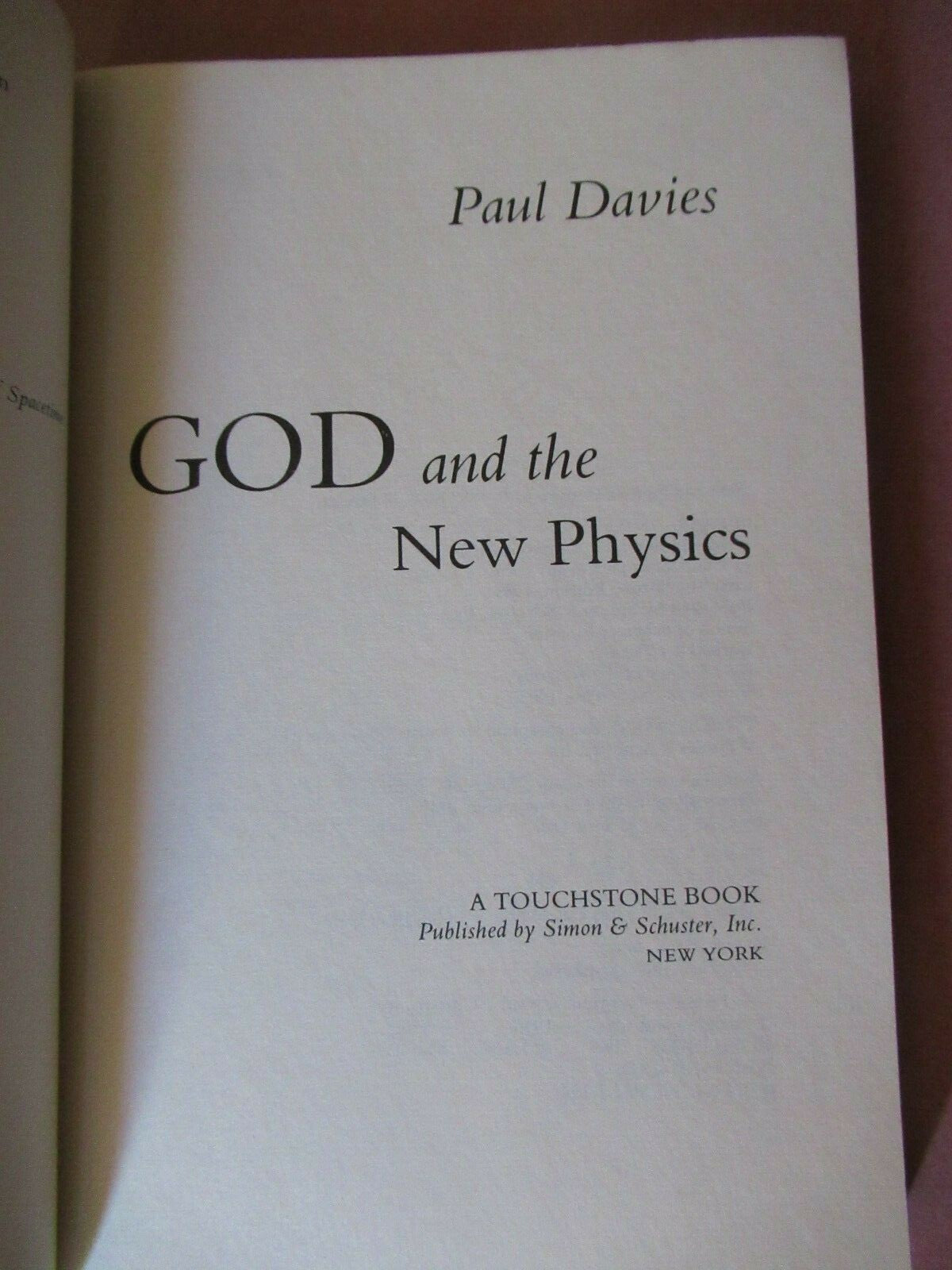 God And The New Physics By Paul Davies -1984 -Paperback -Science And Philosophy