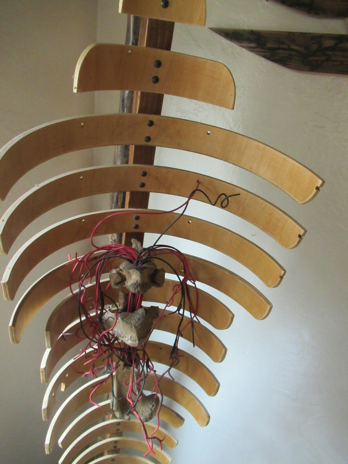 Sculpture The Darkened Catharsis Sculpture by C.R. Erskine hybrid wood bone 2018