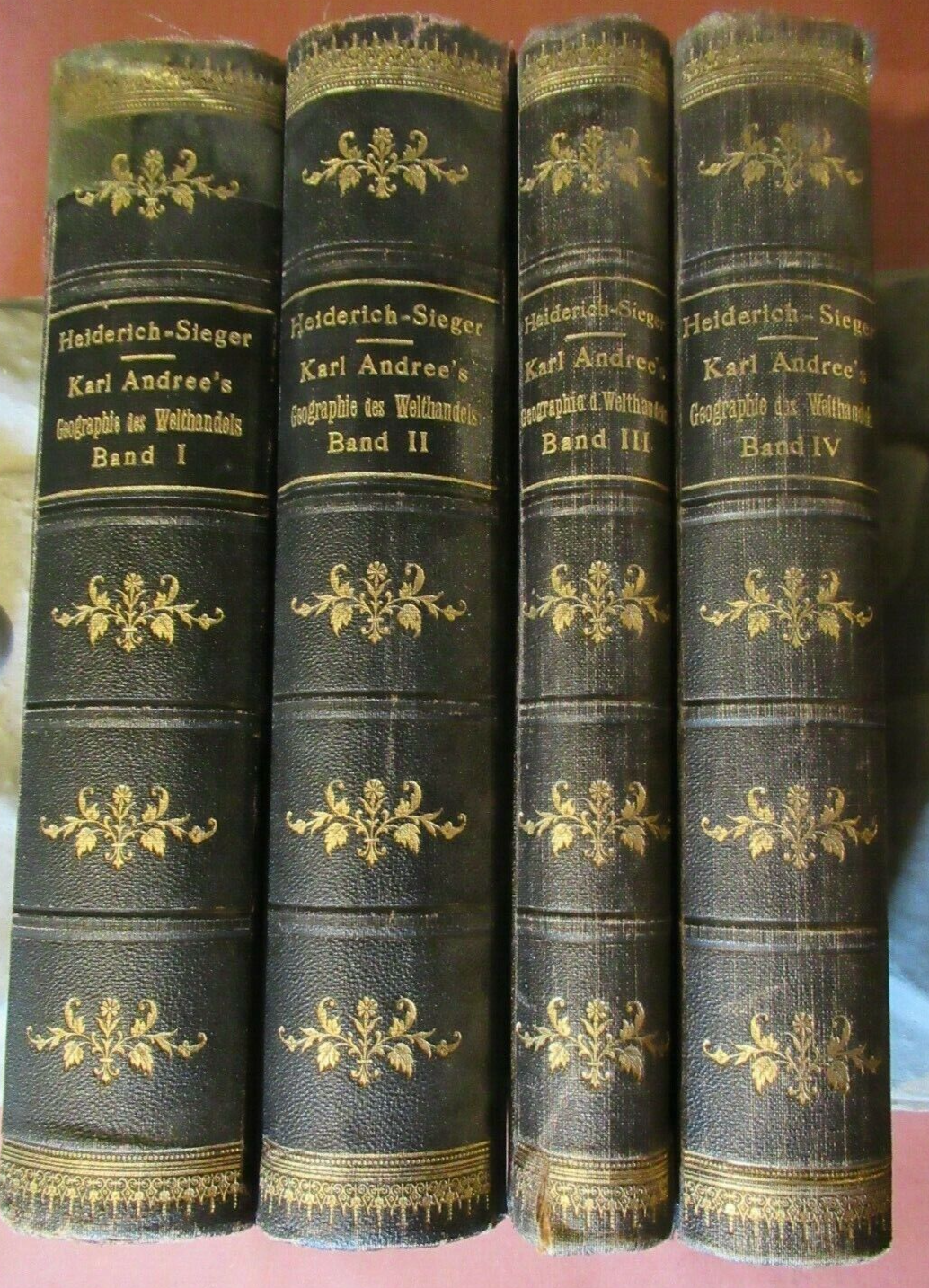 Karl Andree's Geographie Des Welthandels 1910, Vols 1-4 damaged