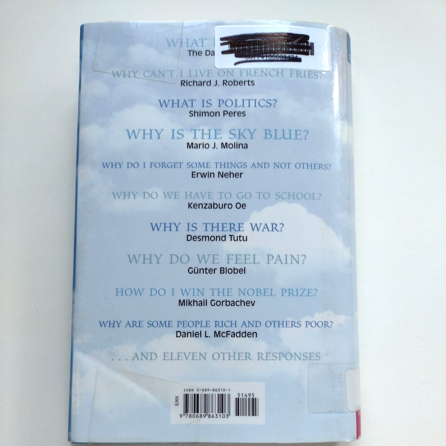 The Nobel Book of Answers : The Dalai Lama, Mikhail Gorbachev, Shimon Peres HCDJ
