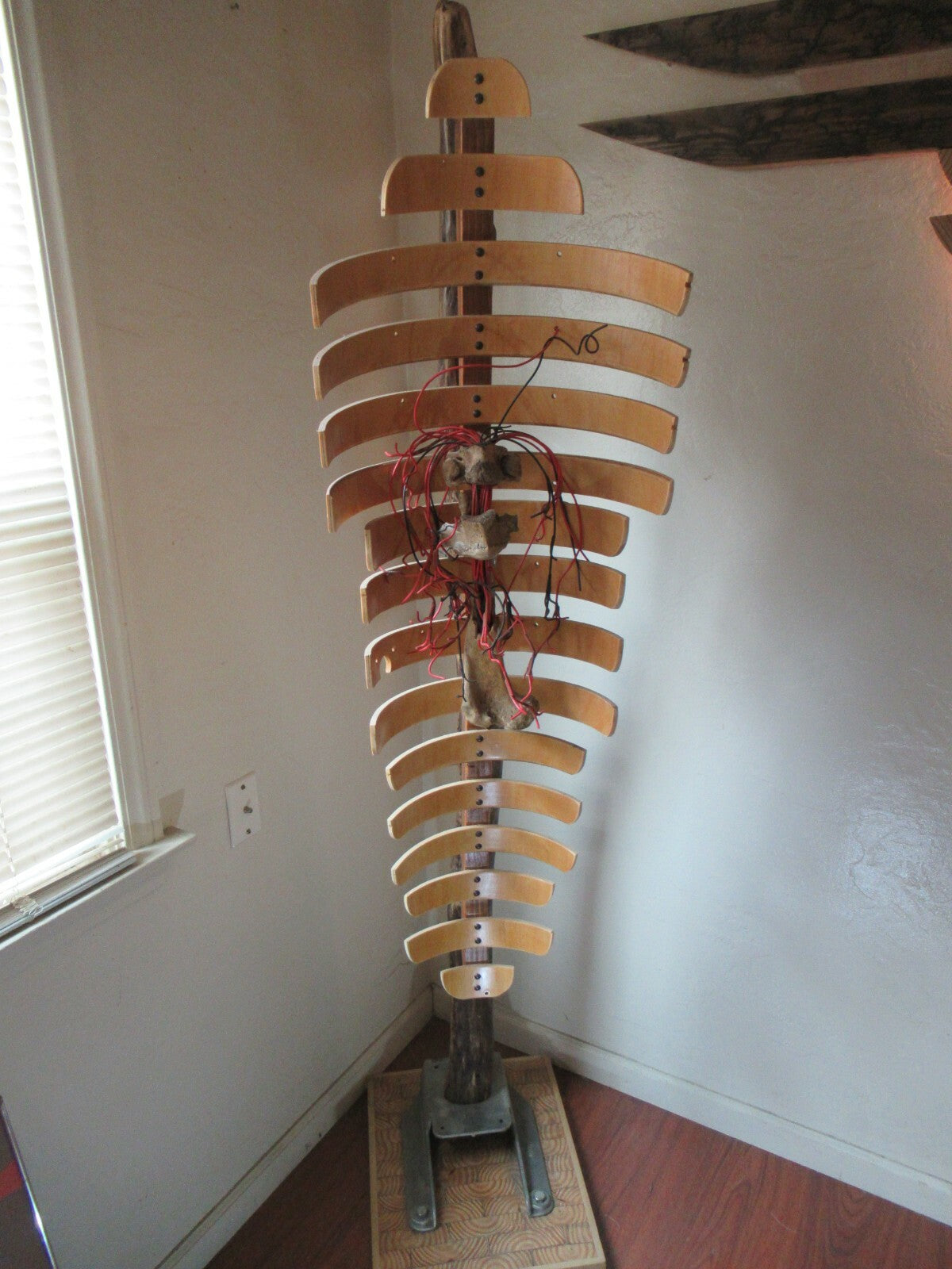 Sculpture The Darkened Catharsis Sculpture by C.R. Erskine hybrid wood bone 2018