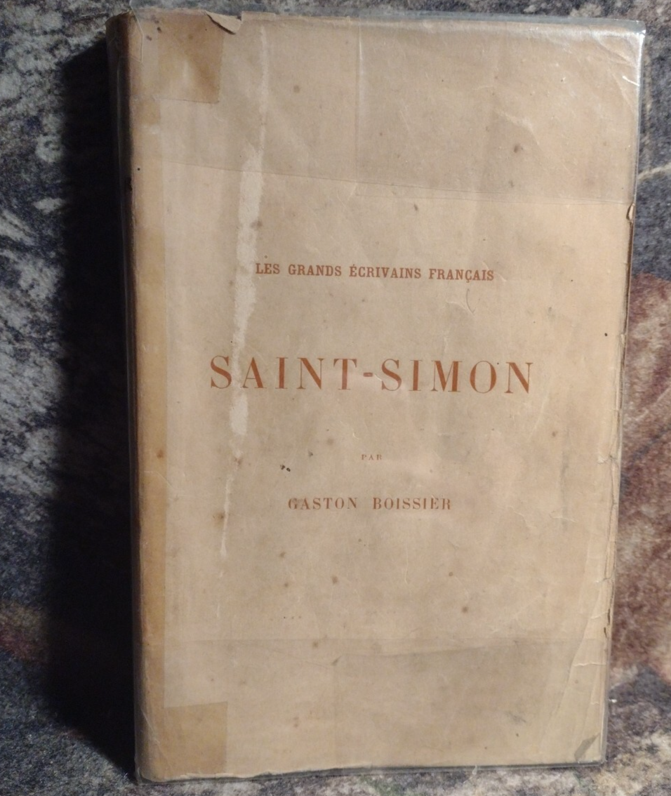 The Great French Writers Saint-Simon By Gaston Boissier 1899 2nd Ed Paperback