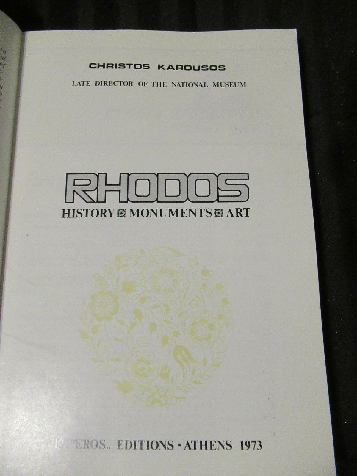 RHODOS by Christos Karousos (1973) Ancient sites and sanctuaries of Greece #4