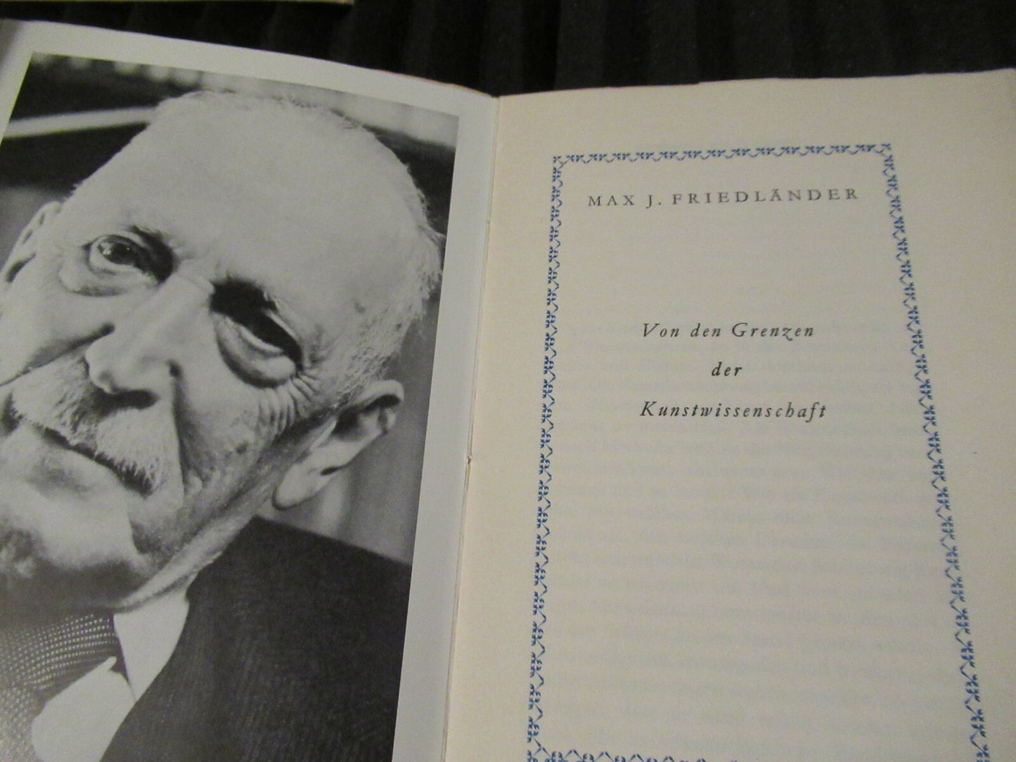 VON DEN GRENZEN DER KUNSTWISSENSCHAFT, Max J. Friedlander -1969 Limited Edition.