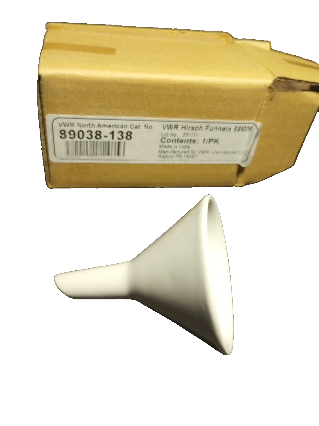 VWR Hirsch Funnel 55mm 89038-138 New in Box