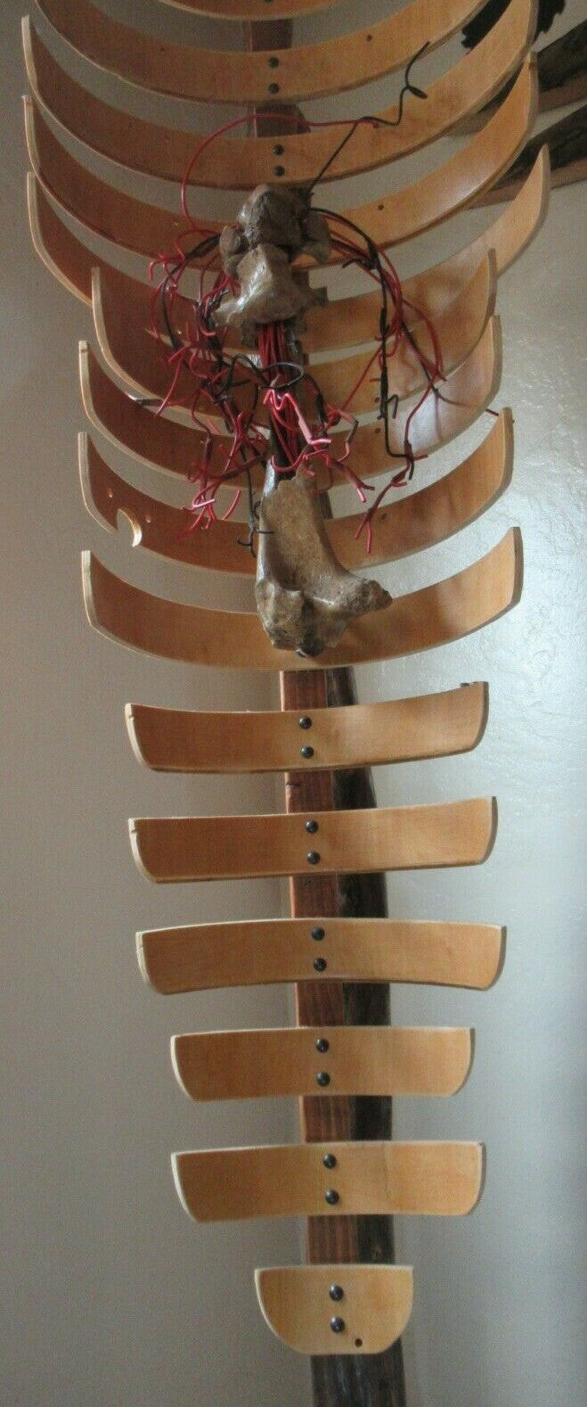 Sculpture The Darkened Catharsis Sculpture by C.R. Erskine hybrid wood bone 2018