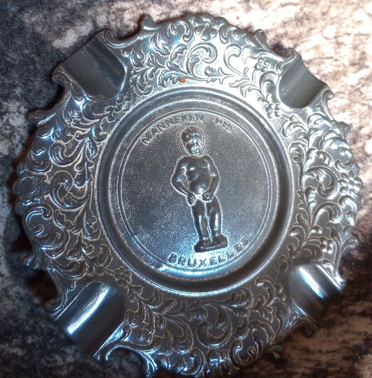 Vintage European  Ashtray Manneken Pis Brussels Bruxelles Belgium