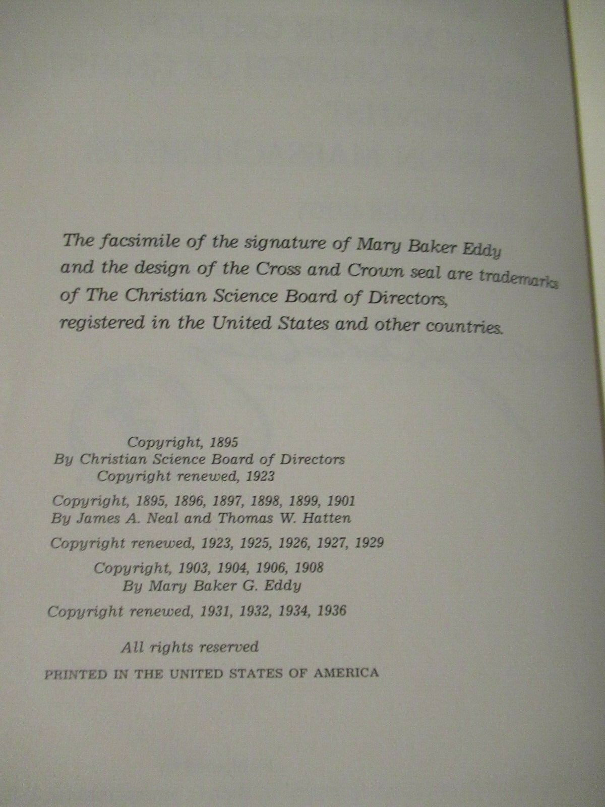 Church Manual of The First Church of Christ Scientist in Boston Mary Baker Eddy