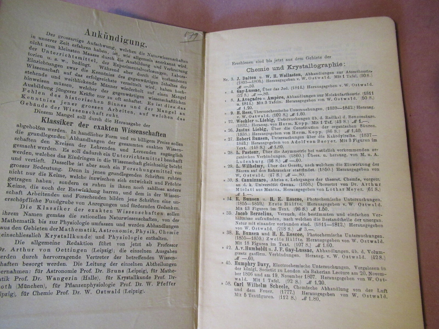 Die Grundlagen Der Molekulartheorie, Von A. Avogadro Und Ampere (1889) Ostwald