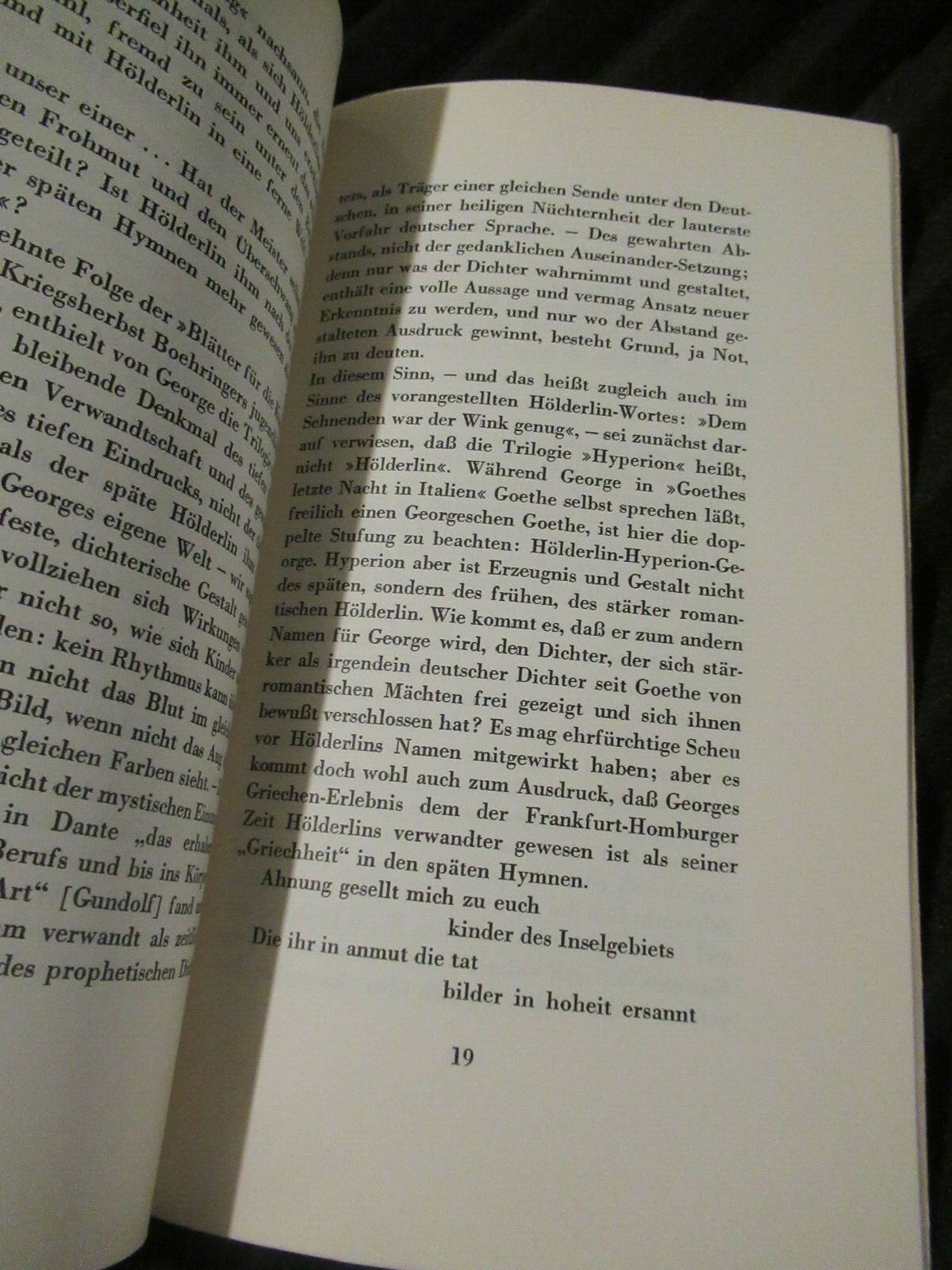 HOLDERLIN IM GEORGE-KREIS, Edgar Salin (1951).